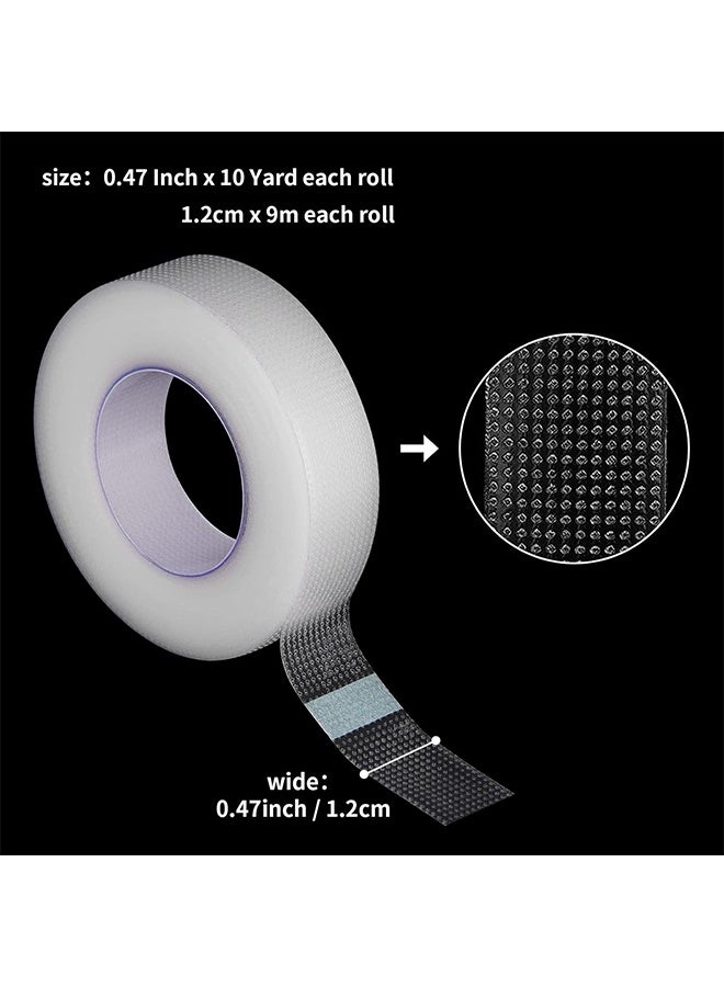 Depend 6 Rolls PE Eyelash Tape, Adhesive Fabric Eyelash Tapes, Breathable PE Lash Tape, Eyelash Extension Supplies, Adhesive Breathable Micropore Fabric Tape For Eyelash Extension Supply, 9 m/10 Yard Each Roll (Transparent) - Image 2